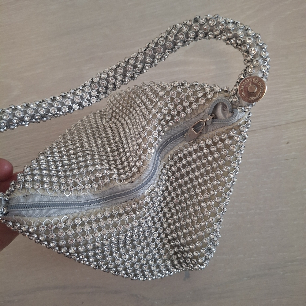Source Unknown Silver Beaded Wristlet - image 2